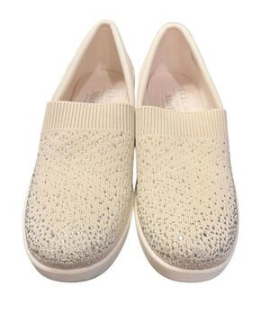 Skechers Martha Stewart Pier-Lite Reflection Slip-On Wedge Sneakers Rhinestone